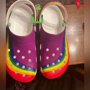 Crocs Classic Rainbow Dye Clog Men's 10 Women's 11